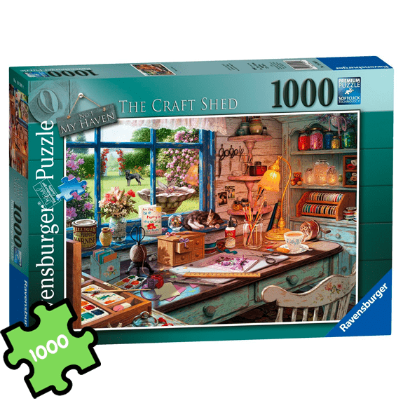 Ravensburger 1000 Piece Jigsaw Puzzle: My Haven No 1. The Craft Shed - Lennies Toys