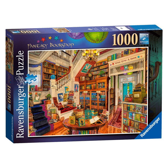 Ravensburger 1000 Piece Jigsaw Puzzle: The Fantasy Bookshop - Lennies Toys