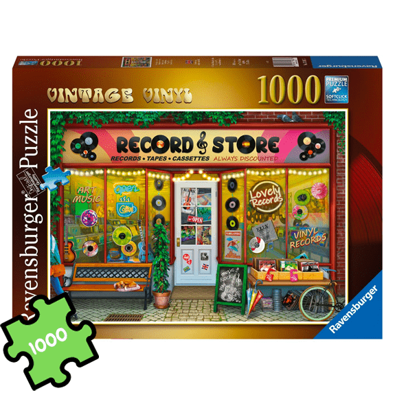 Ravensburger 1000 Piece Jigsaw Puzzle: Vintage Vinyl - Lennies Toys