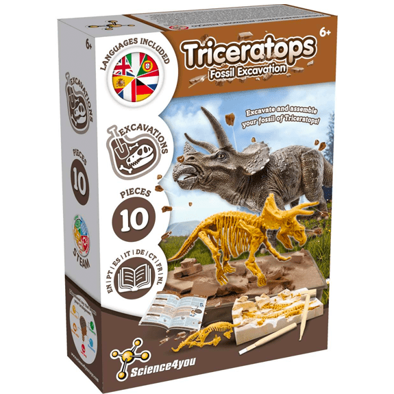 Science4You- Triceratops Fossil Excavation - Lennies Toys