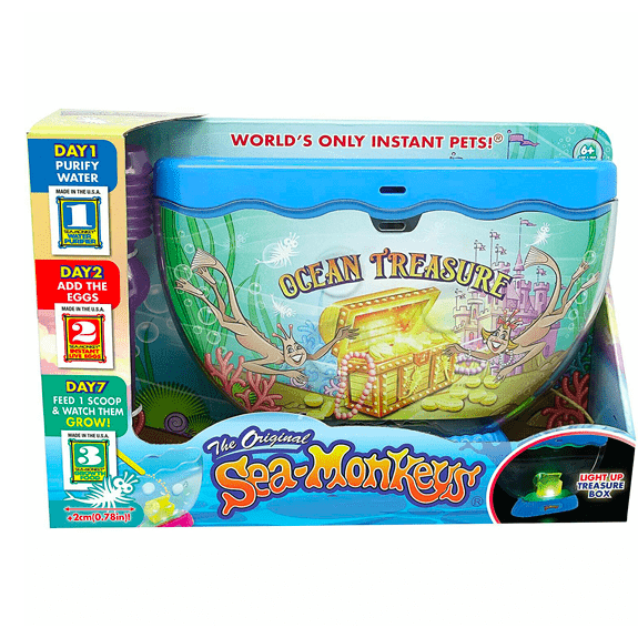 The Original Sea Monkeys Treasure Tank with Light - Choose Your Colour - Lennies Toys