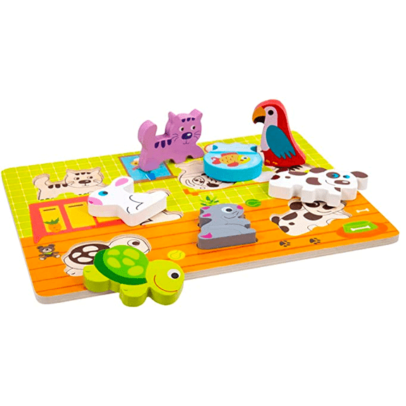 Tooky Toy's Wooden Chunky Puzzle Pets - Lennies Toys