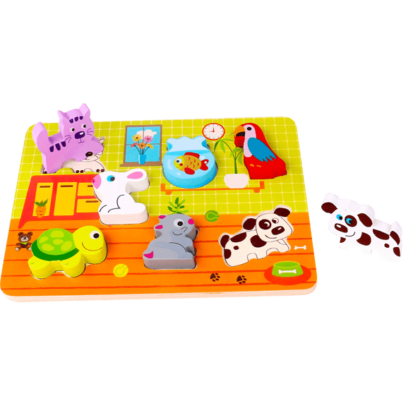 Tooky Toy's Wooden Chunky Puzzle Pets - Lennies Toys