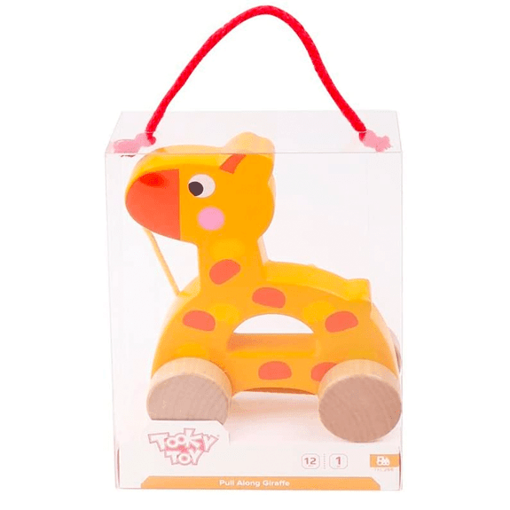 Tooky Toy's Wooden Pull Along Giraffe - Lennies Toys