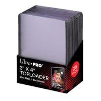 Ultra Pro - 3 x 4 Inch Black Border Toploader 25 Pack - Lennies Toys